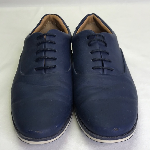 Zara Men's Blue/White Oxfords Lace Up Shoes - Picture 4 of 15
